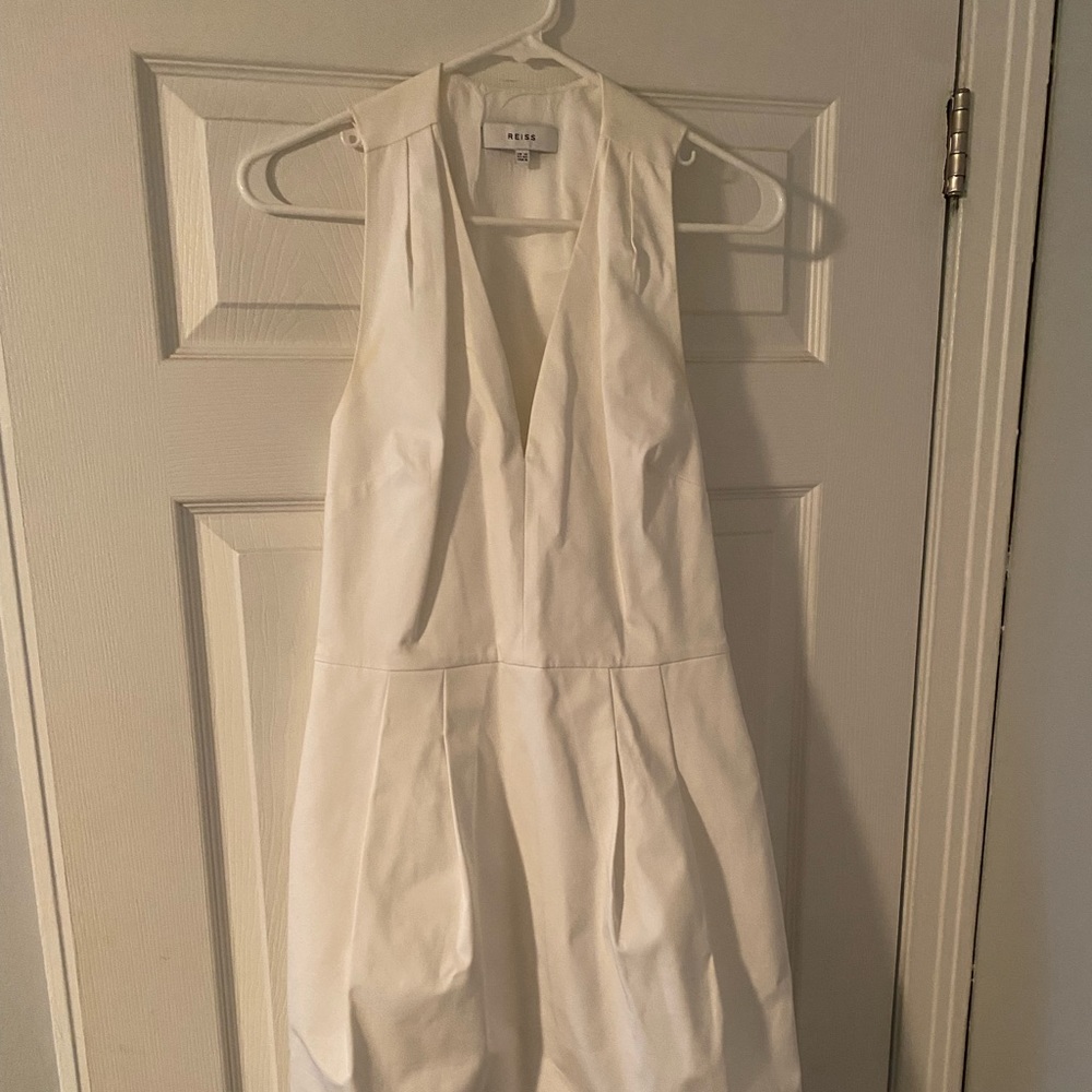 White cocktail midi dress